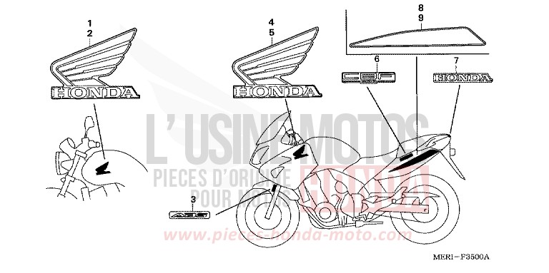 MARKE von CBF600S ABS INTERSTELLAR BLACK METALLIC (NHA12) von 2005